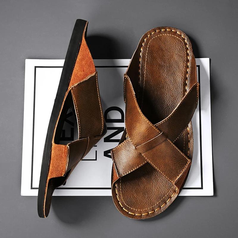 Fashion New Men's Fashion Slides Slippers Soft Comfortable Men Flip-flops Half Drag Non-Slip Lightweight Sandals Summer Walking Shoes