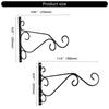 Set of 2 Metal Iron Plant Holder Hanging Bracket for Wall Mounting Stylish and Practical for Various Outdoor Indoor Use