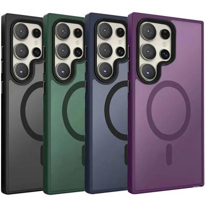Pro Magsafe Matné Průsvitné Pouzdra na Telefon Pro Samsung Galaxy S24 S22 S23 Ultra Plus Magnetické Nárazuvzdorné Bezdrátové Nabíjení Kryt