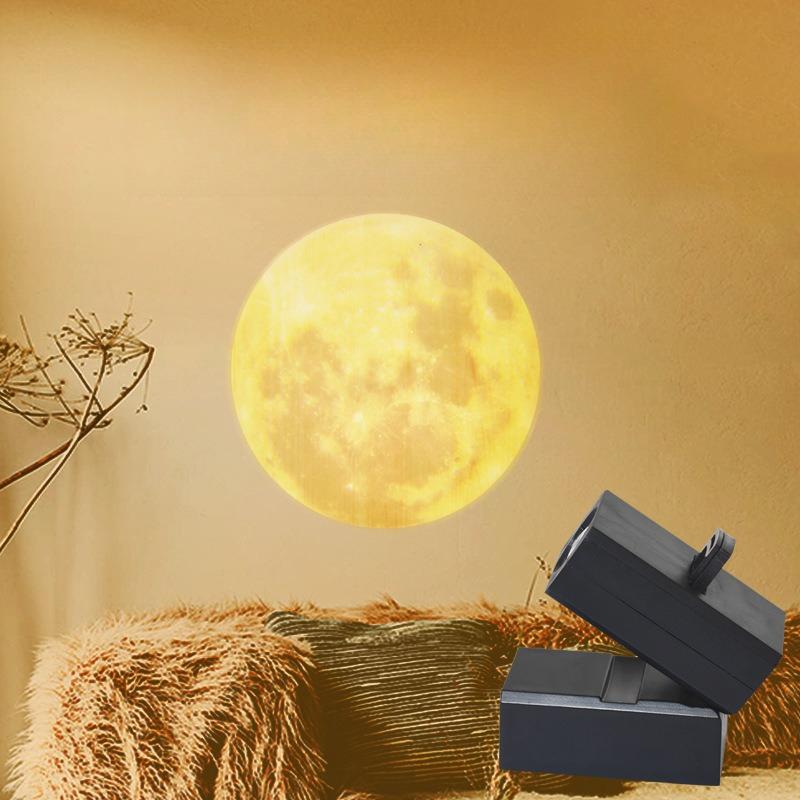 Rechargeable Projector Lamp Earth & Moon Night Light Projector, Creative Atmosphere Lamp for Home Decor
