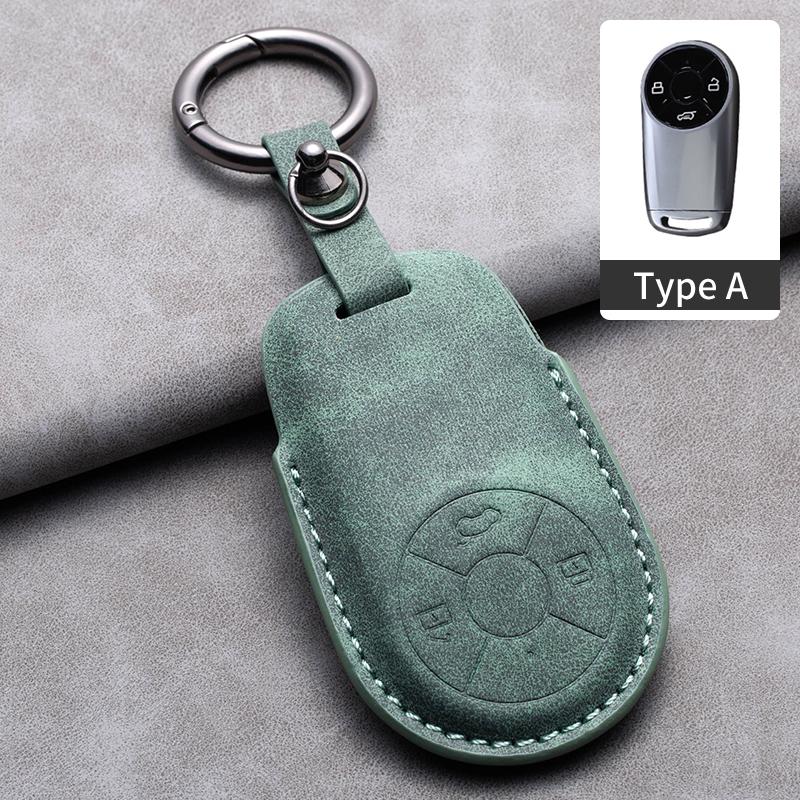 Étui Housse Porte-Clés de Voiture en Cuir Porte-Clés pour Great Wall Gwm Ora Iq Ri Funky Cat Gt Good Cat Accessoires Auto Sans Clé