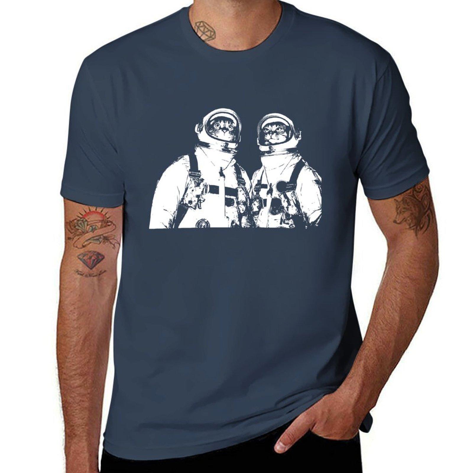 Catstronauts Tshirt Large Size Soft Cotton Tshirt S