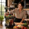 360° Rotating Spice Rack 3 Tiers Adjustable Kitchen Organizer