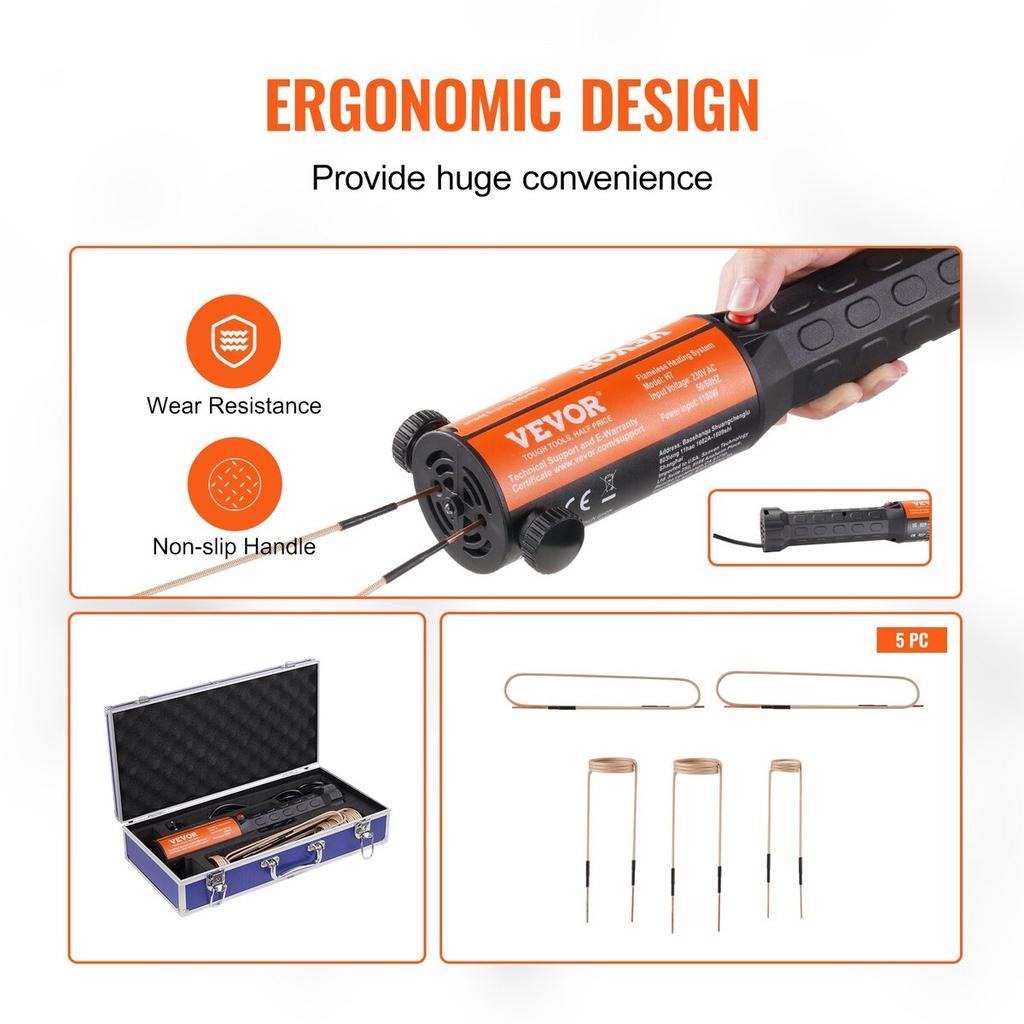 Magnetic Induction Heater Hand-held Induction Heater 1KW for Bolts Removal