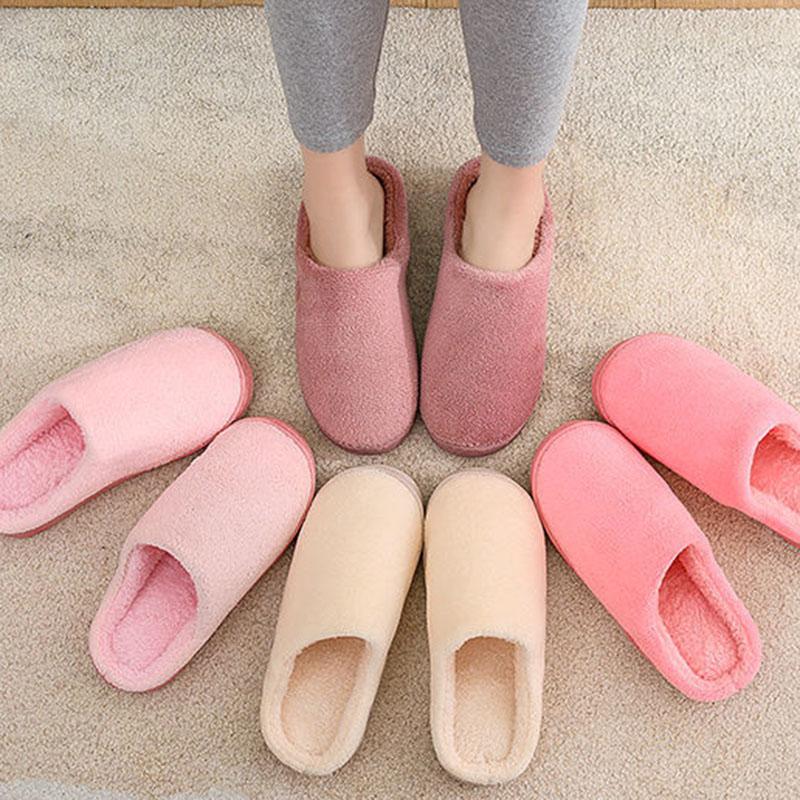 Хлопковые тапочки женские осенние и зимние домашние нескользящие утолщенные тапочки — фото 5