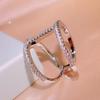 New European and N Fashion Style Circular Hollow Diamond Ring Ring Female Cross Ring Female