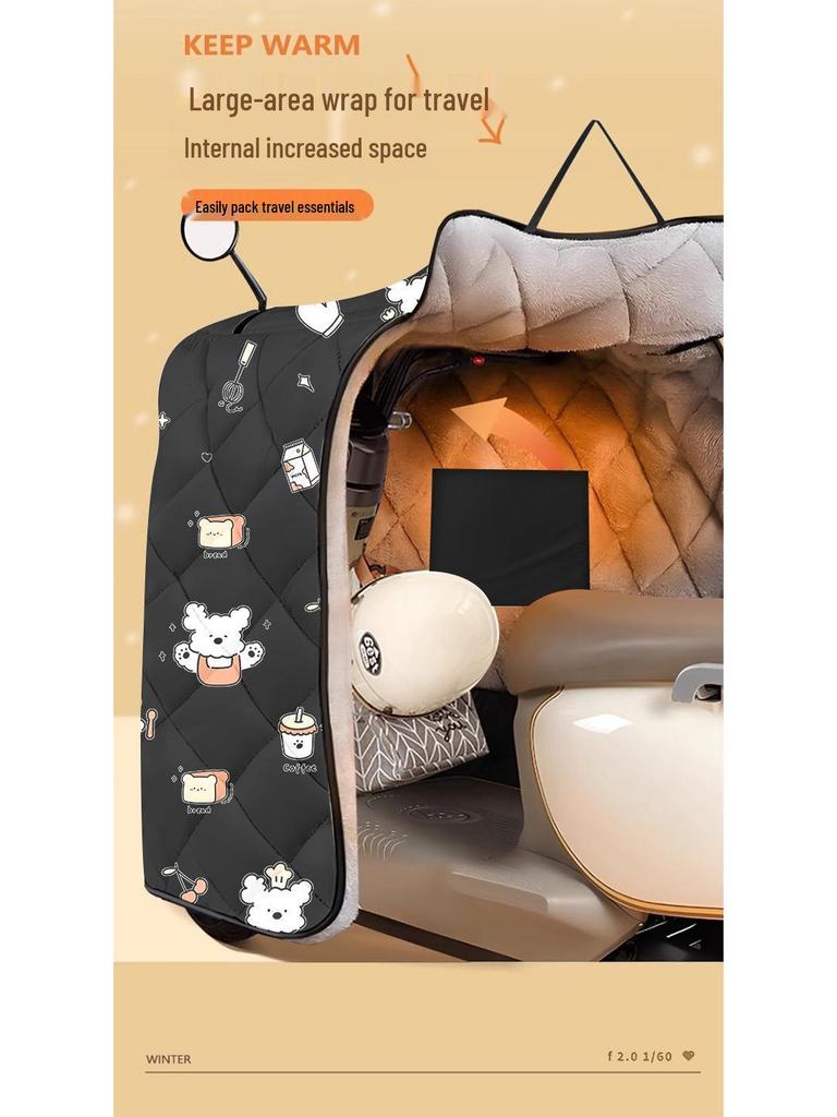 Zagęszczony Zimowy Pokrowiec na Przednią Szybę z Podszewką Polarową dla Samochodów Elektrycznych i Motocykli