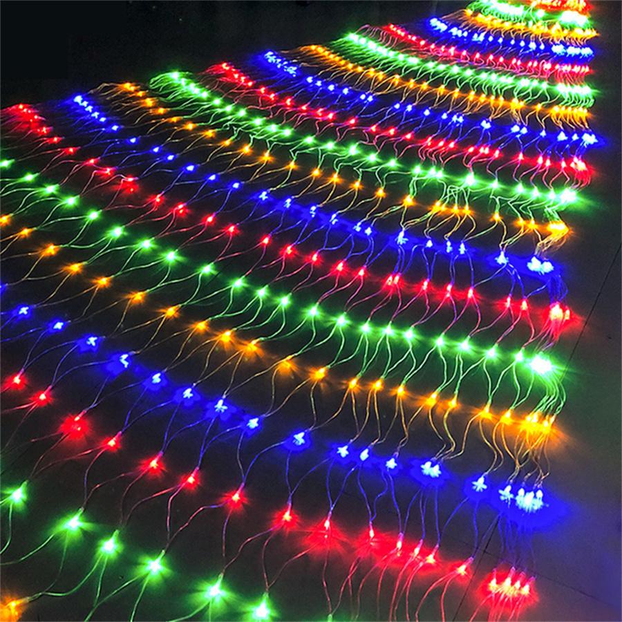 3x2M 10x1M 6x4M LED Net Lights Outdoor Mesh Lights 8 Modes Plug in Waterproof Christmas Net String Lights for Bushes Decor