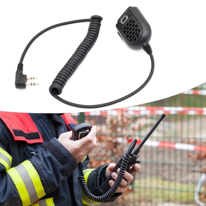 High Sensitivity 2 Pin Hand Speaker Microphone for UV5R 888S Professional Patrol Two Way Radio Communication Work Sites
