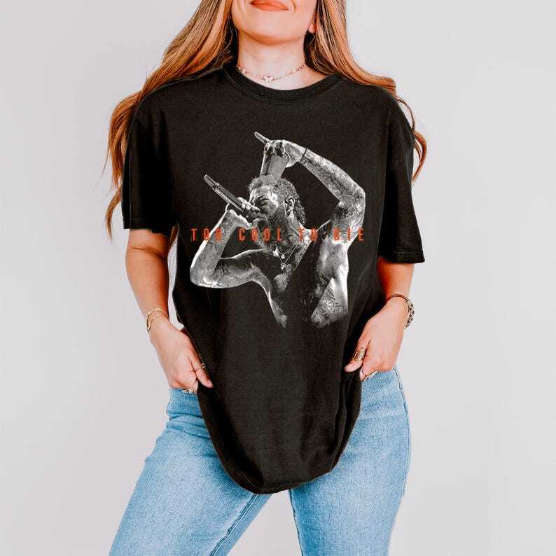 Vintage Post Malone Tee Too Cool To Die Post Shirt Country Festival T-Shirt XL