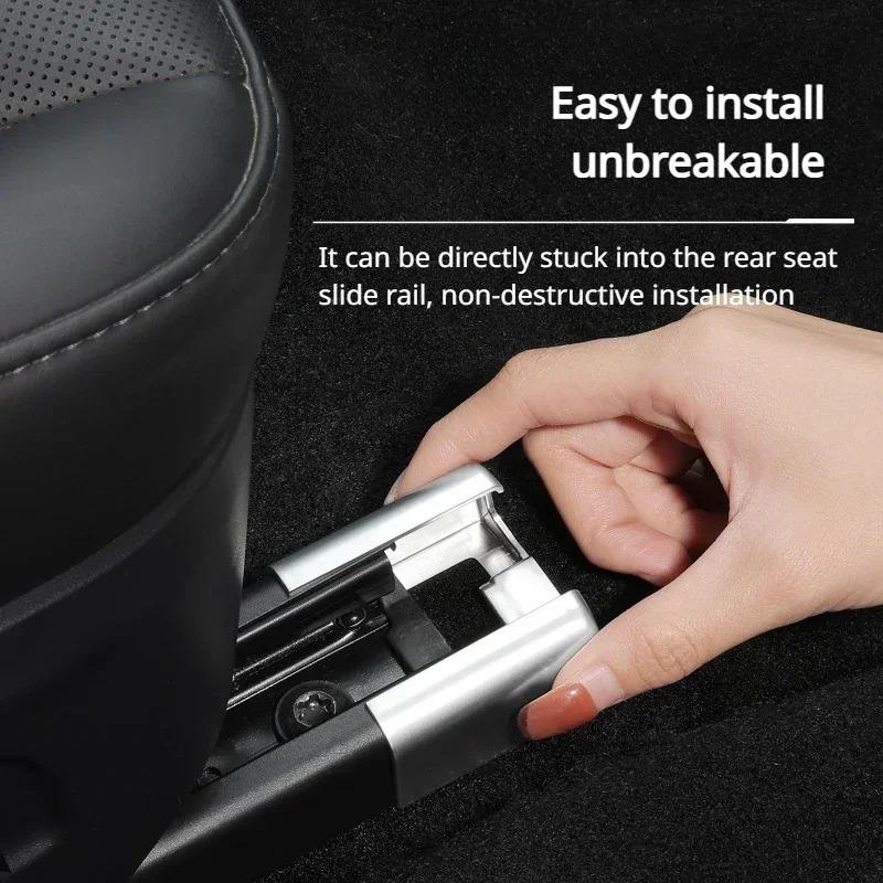 Car Seat Slide Rail Protective Cover For Tesla Model 3 Highland Seat Rail Anti-kick Plug New Model 3+ Interior Accessories