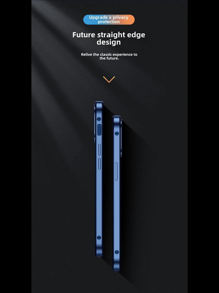 Anti-Peep Magnetische Spiegelhülle für iPhone 13/14/15/16 Pro Max mit beidseitigem Glasschutz