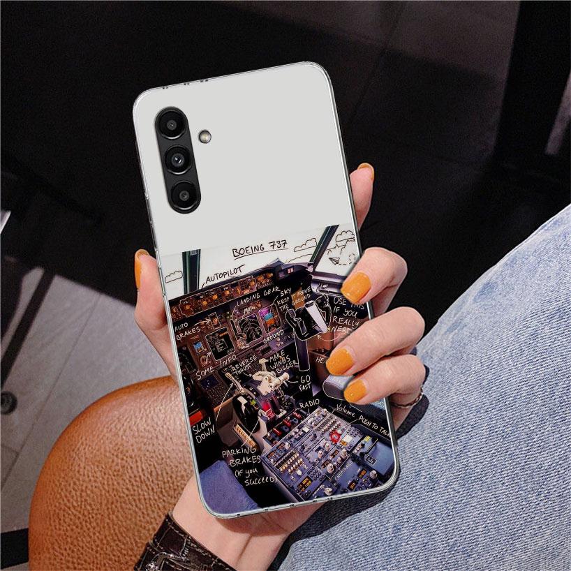 

Aviation Aeroplane Pilot Cockpit Phnoe Case for Samsung Galaxy A17 A37 A57 A16 A26 A36 A56 A15 A14 A13 A55 A54 A53 A35 A34 A33 A Samsung A34