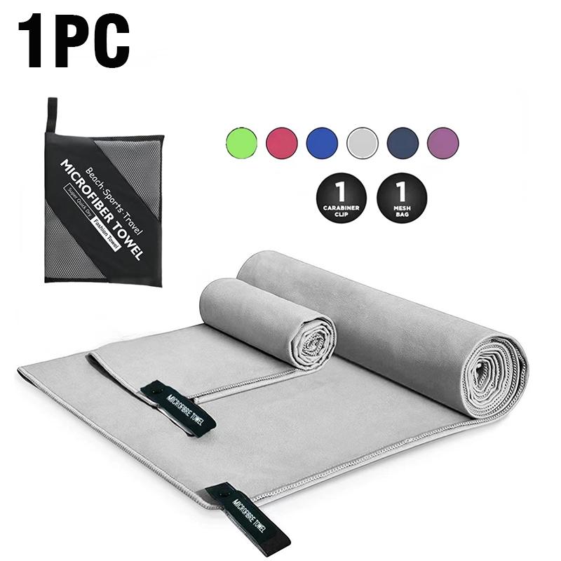 Ręcznik z mikrofibry, gruby, sportowy, podróżny, szybkoschnący, super chłonny i super miękki, duży ręcznik do włosów, lekki ręcznik fitness