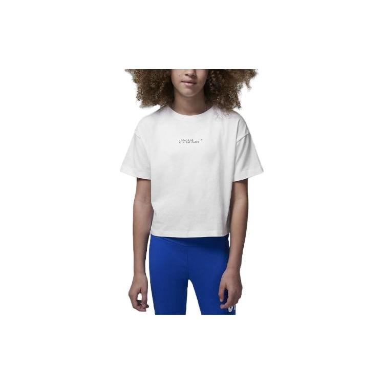 (GS) Air Jordan x Paris Saint-Germain T-Shirt White Kids FB0169-100 M
