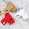 100pcs, Red Christmas Tree Design Kraft Paper Cards for Packaging and Hanging Decorations, Perfect Gift Tags and Ornaments