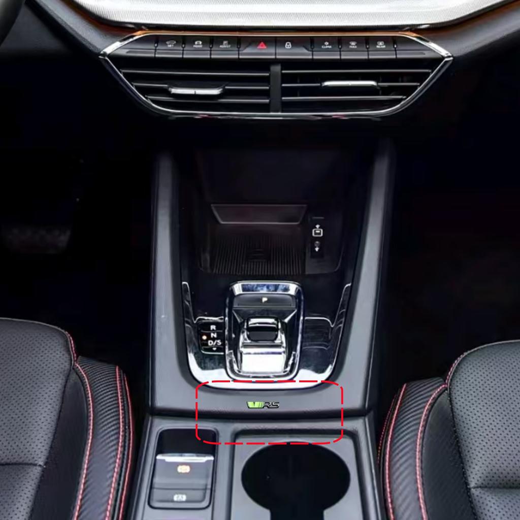 2Pcs Car Dashboard Center Console Panel Decoration Emblem Badge Sticker for Kamiq Superb Octavia Rapid Kodiaq Karoq Fabia