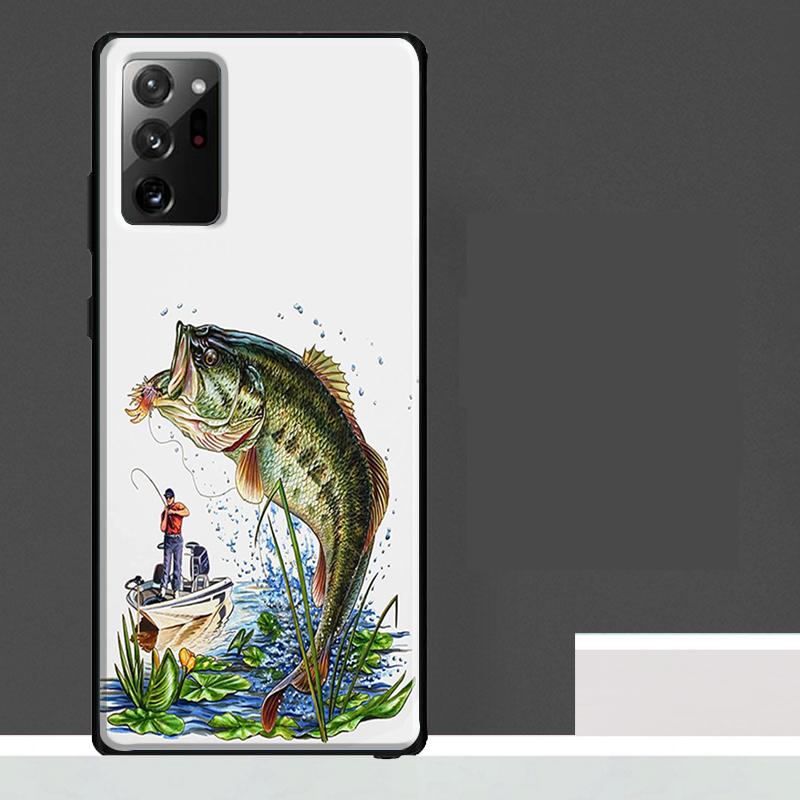 Largemouth Fishing Fish Hunting Hook Case For Samsung Galaxy S23 S24 S25 Ultra S9 S10 S20 S21 S22 Plus S23 FE S25 FE Phone Cover