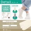 HOHADA Seide Hergestellt im 2er-Set Seiden-Kurzsocken für Damen und Herren Fünf-Zehen-Socken, Japan, Paare, Knöchelhoch (M, 23,0-25,0cm, Grau)