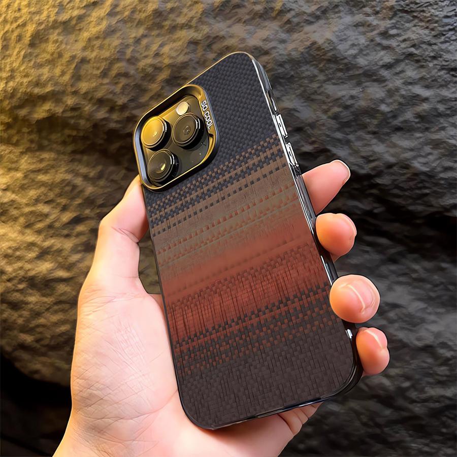 Cool Carbon Fiber Pattern Case for iPhone 17 Pro Max 16 15 11 12 Pro Air 14 Plus 13 Phone Cover