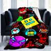 Coperta Colorata con Personaggi di Geometry Dash Adatta per Divani, Letti, Uffici e Campeggio - Regalo Perfetto per Halloween Natale