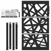 Black Garden Gate 105X155 Cm Lightweight Steel Construction