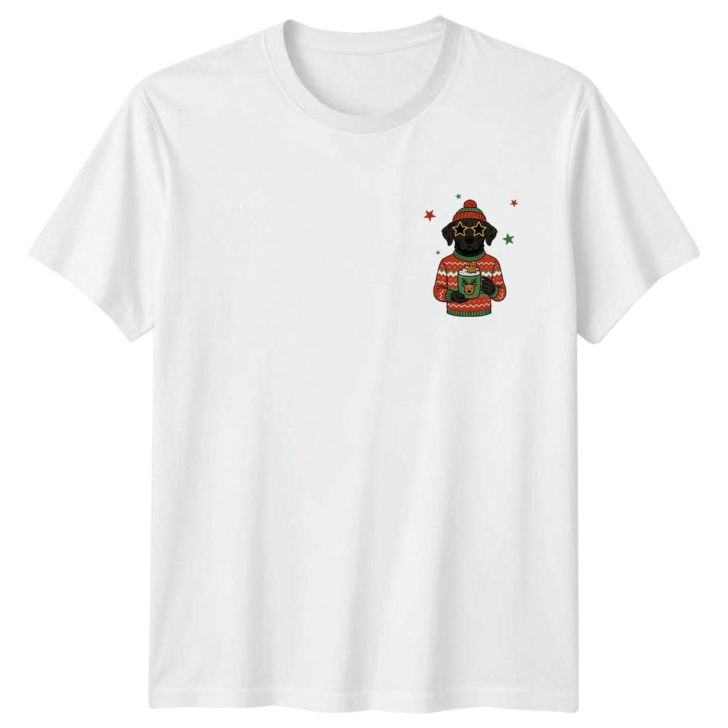 Black Labrador Christmas Dog Holidays Unisexs Unisexs Graphic Tee