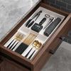 Space Saving Adjustable Flatware Tray Plastic Silverware Drawer Organizer Utensil Tray  Bedroom