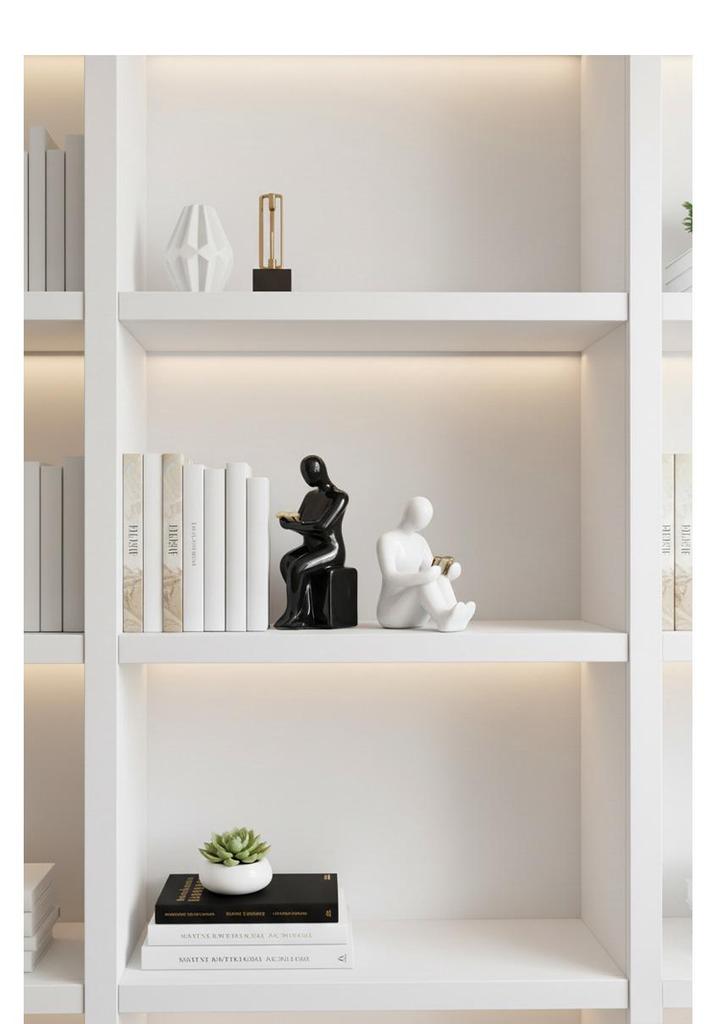 Minimalist Light Luxury Ceramic Bookend Ornament for Home Decor