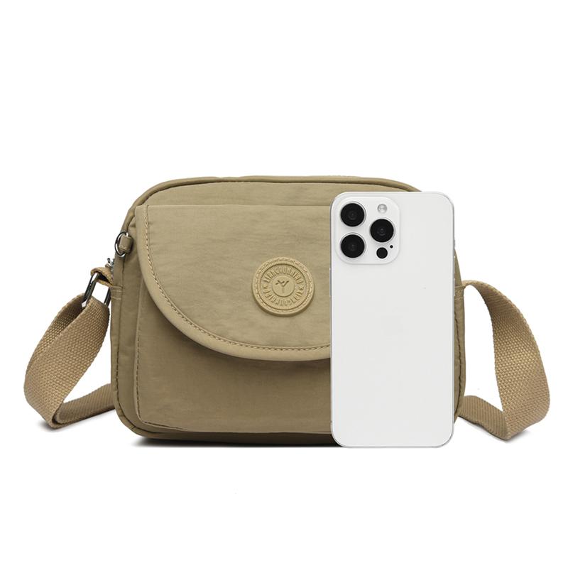 Small Square Bag Women's Shoulder Bag Nylon Crossbody Bag Mobile Phone Bag