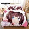 3d Printing anime Kawaii Girls Kizuna AI Bedding Set Single Twin Full Queen King Size Bed Set Adult Kid Bedroom Duvet cover Sets
