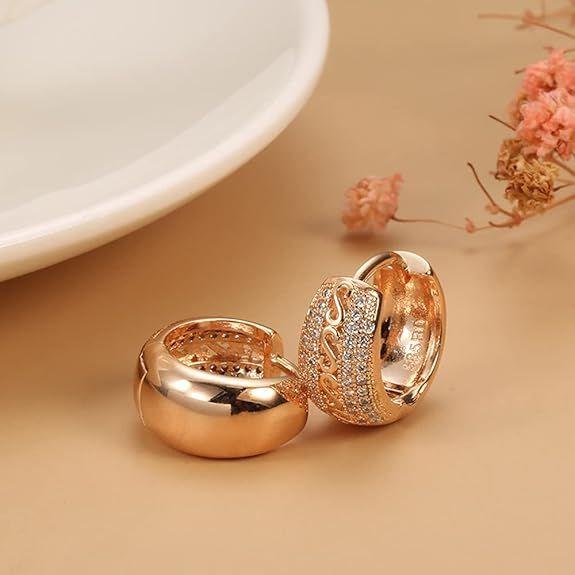 Latest Fancy Stylish Zircon Copper Bali Earrings for Women and Girls