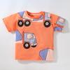Little Maven Boys T Shirts Mixer Truck Print Children T-shirts Summer Kids Clothes 4 Years Old Little Boys Shorts Sleeve Shirts