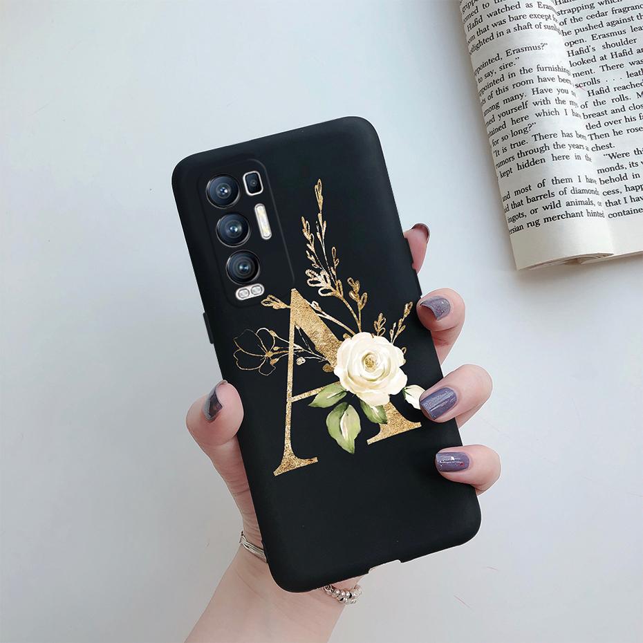 For OPPO Find X3 Neo Phone Case CPH2207 Cute Letters Soft Silicone Bumper Cover For OPPO Find X3 Neo Reno 5 Pro Plus Case Fundas