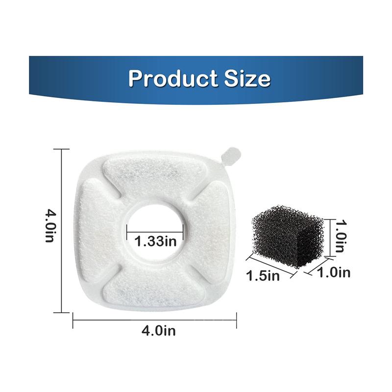 2025+ 20 Pack Replacement Filters & 20 Pack Replacement Pet Water Filters Replacement, Triple Filtration System Cat Fountain