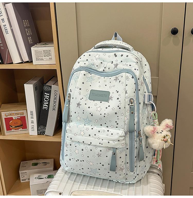 Schoolbag Japanese ins new high-value fresh and sweet star make-up bag women's light travel large-capacity backpack