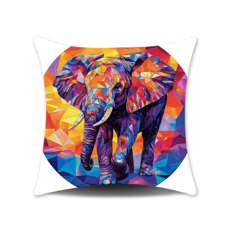 Moda Padrão Elefante Borboleta Capa de Almofada para Quarto Estampada Decoração de Casa Almofada Almofada de Sofá Capa de Almofada Presente