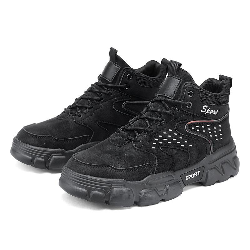 2025 Winter Men's Shoes Outdoor Casual High-top Shoes Men's Daily Platform Shoes Men's Warm Boots