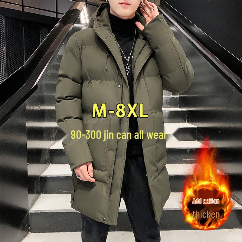 Мужская зимняя куртка средней длины с капюшоном 2XL