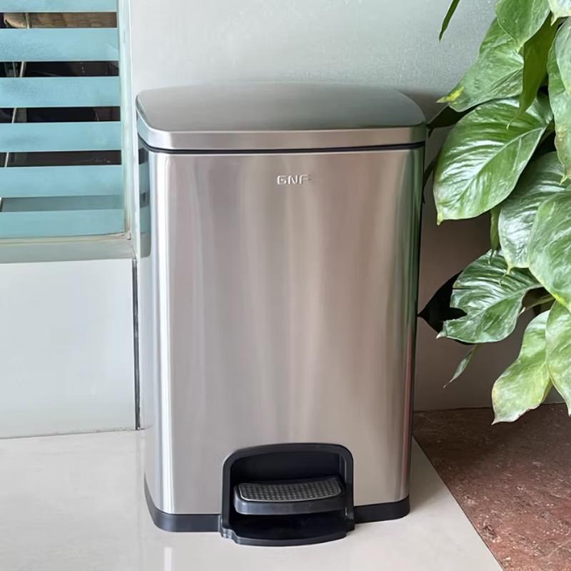 GUAIKEAI Stainless Steel Pedal Trash Can