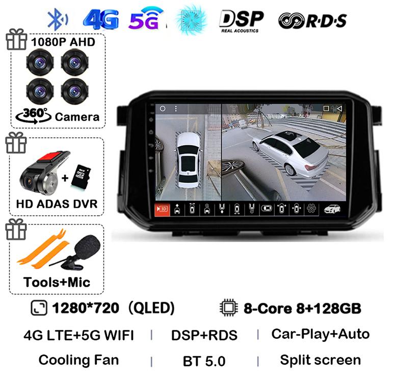 Android 14 Carplay Auto 4G+WIFI For Nissan Terra Xterra 2018 2019 2020-2022 Car Radio Multimedia Video Player GPS 360 Camera DSP