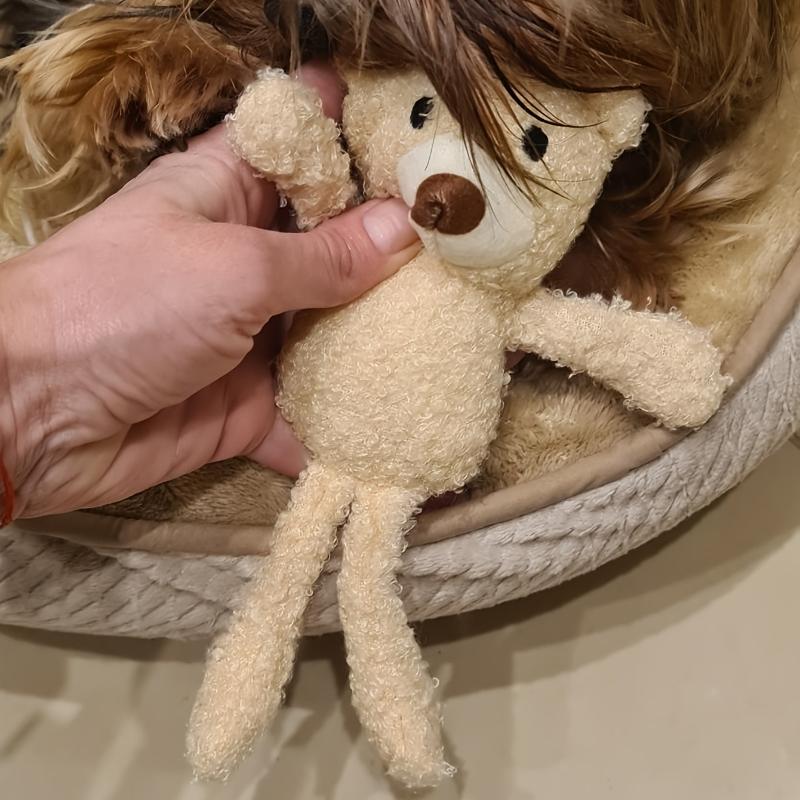 1pc Calming Mini Bear Stuffed Toy For Dogs And Cats