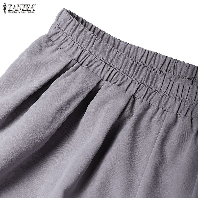 ZANZEA Women 3/4 Sleeve Blouse and Pants Casual Two Piece Suit Sets