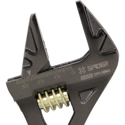 SK11 SPIDER Wide Adjustable Wrench SPD-36WM, Maximum Opening Width: 36mm