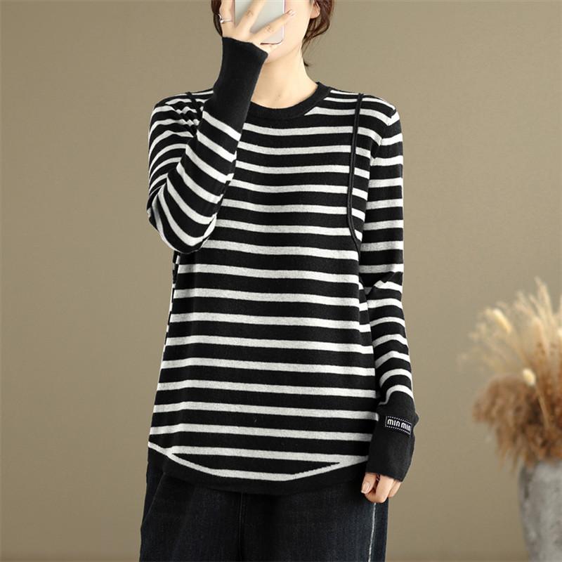 

вязаный повседневный оверсайз винтажный весенне-осенний зимний пуловер свитер женские свитера