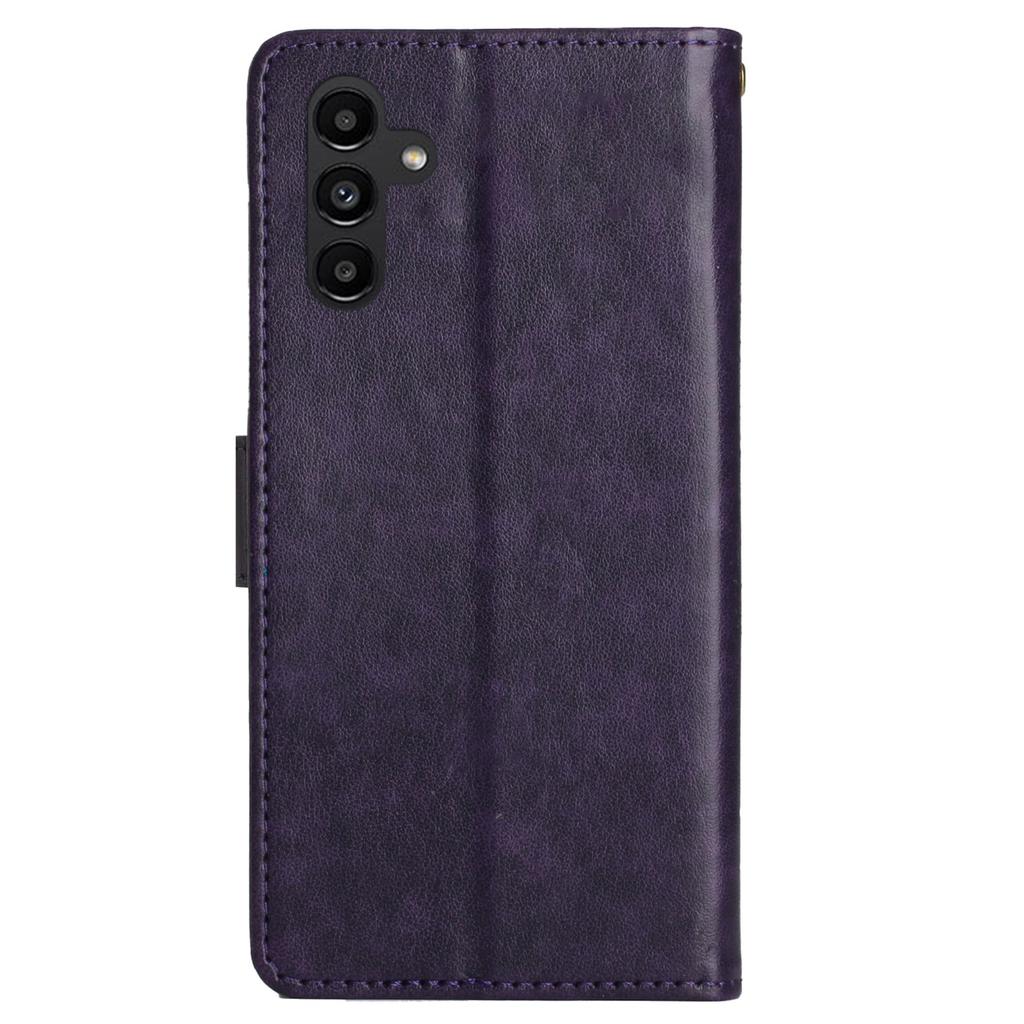 For Samsung Galaxy S24 FE Phone Case Butterfly Flower Imprinted Leather Flip Cover