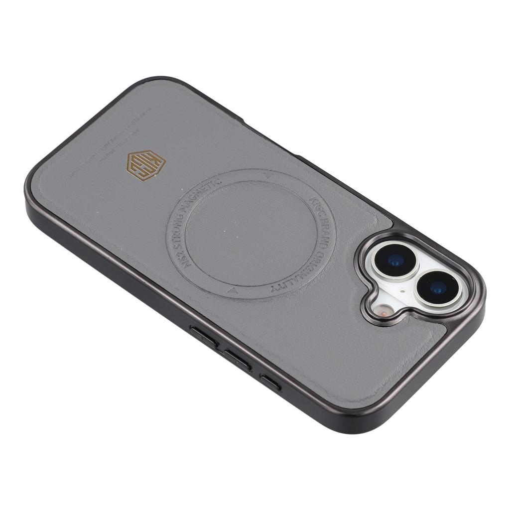 KIGC For iPhone 17 Case Compatible with MagSafe PC + TPU + PU Electroplating Phone Cover