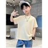 Brand Children's Clothing Summer 2026 Model Children's Pure Cotton Short-Sleeve T-Shirt Promotional Clothing Unisex Solid Color Base Shirt
