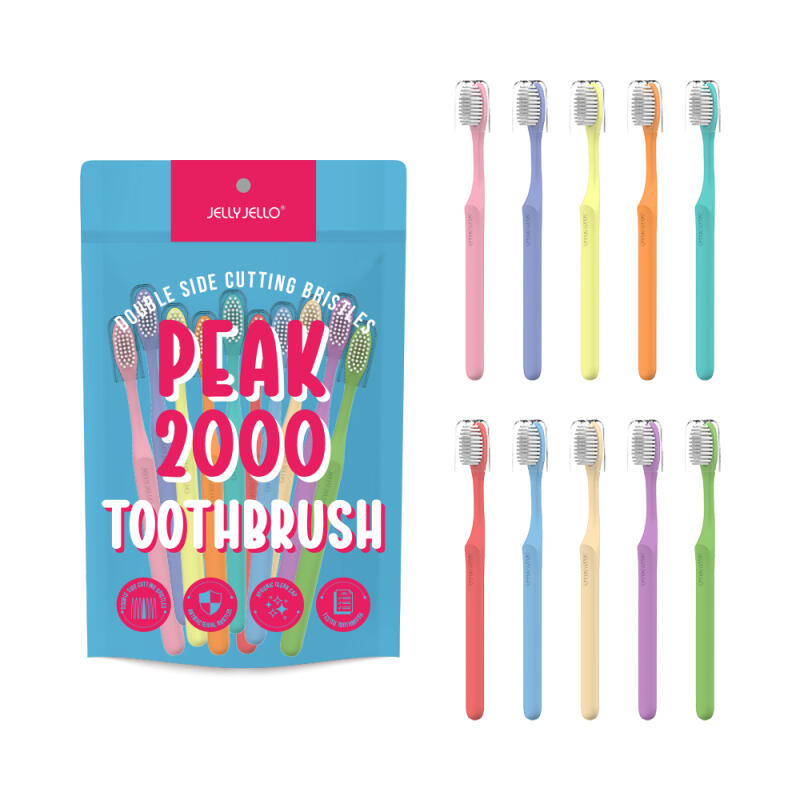 

[Antibacterial Double-Sided Microfiber] Peak 2000 Toothbrush Set of 10