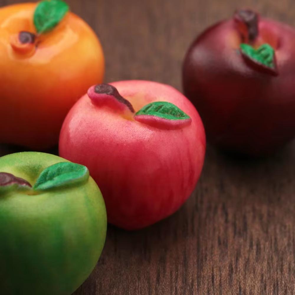 10pcs Mango Pear Miniature Food Toy Resin Home Decoration Item Cute 3D Fruit Model Dollhouse Craft